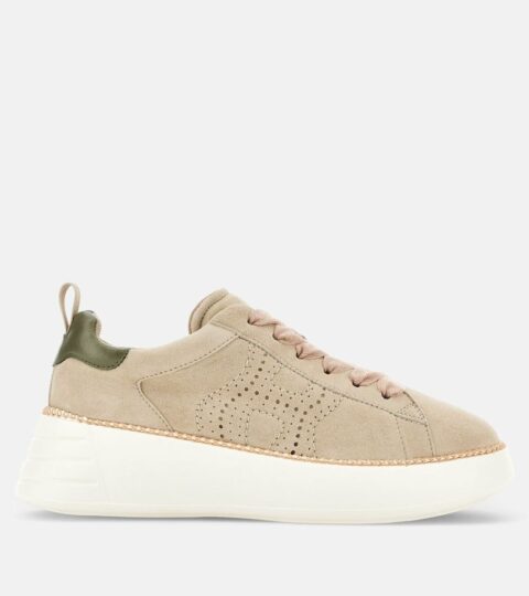 Damen Hogan Chunky Sneakers | Hogan Rebel Beige/ Grun/ Rosa