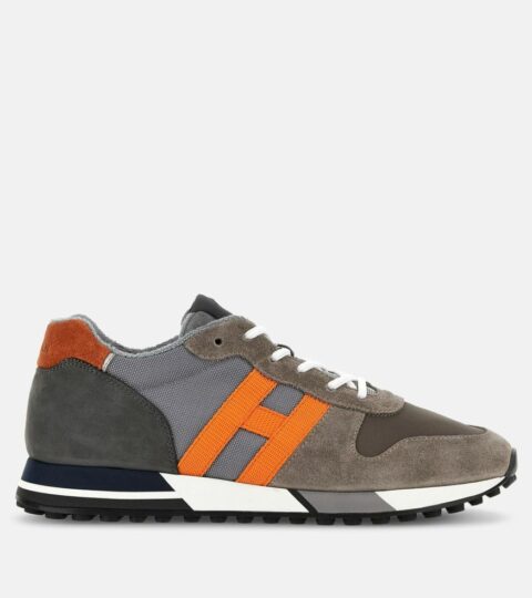 Herren Hogan Sporty Sneaker | Sneakers Hogan H383 Beige/ Grau/ Orange