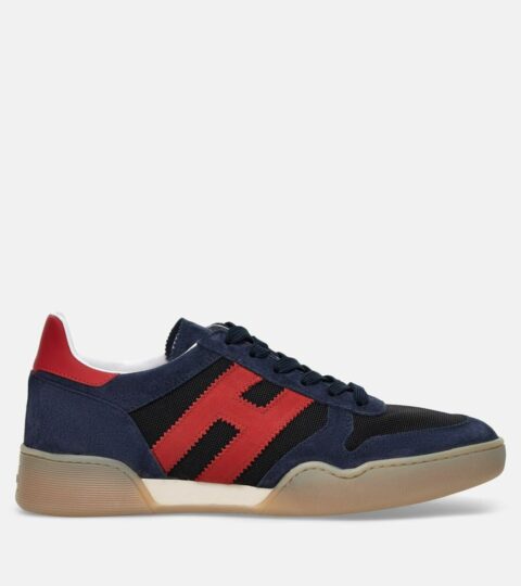 Herren Hogan Flat Sneaker | Sneakers Hogan H357 Blau/ Rot