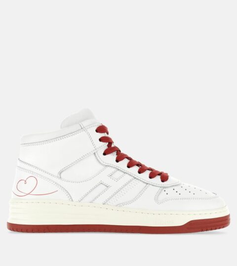 Herren Hogan Flat Sneaker | Sneakers Hogan H630 High Top – Valentinstag Weiss