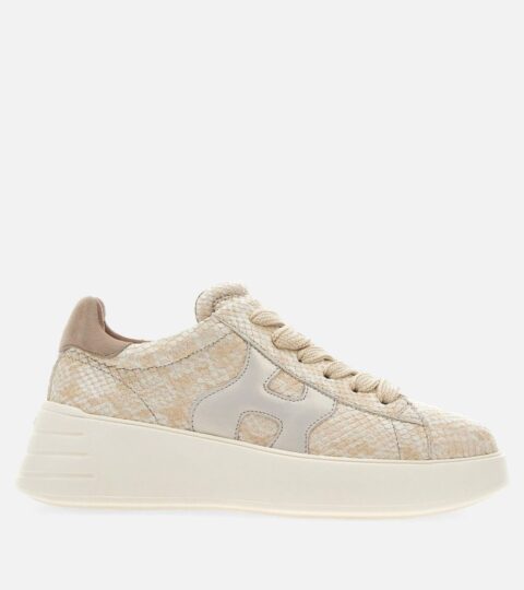 Damen Hogan Chunky Sneakers | Hogan Rebel Beige/ Weiss/ Silber