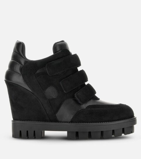 Damen Hogan Chunky Sneakers | Wedge Sneakers Hogan H234 Schwarz