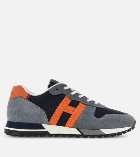 Herren Hogan Sporty Sneaker | Sneakers Hogan H383 Grau/ Blau/ Orange