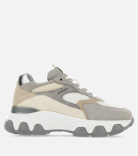 Damen Hogan Chunky Sneakers | Hogan Hyperactive Beige/ Weiss/ Grau