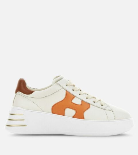 Damen Hogan Chunky Sneakers | Hogan Rebel Weiss/ Orange