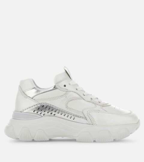 Damen Hogan Chunky Sneakers | Hogan Hyperactive Silber/ Weiss