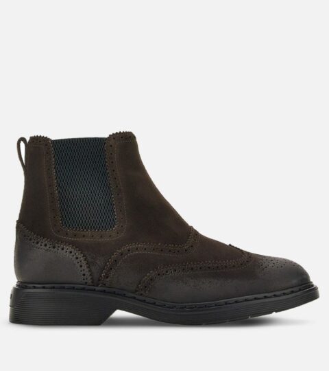 Herren Hogan Stiefeletten | Chelsea Boots Hogan H576 Braun