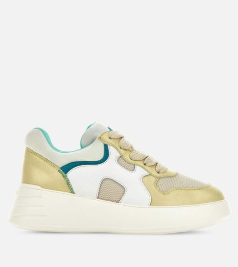 Damen Hogan Chunky Sneakers | Hogan Rebel Gold/ Weiss/ Grun