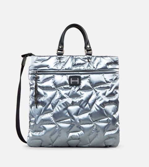 Damen Hogan Tragetaschen | Gesteppte Shopping Bag Silber