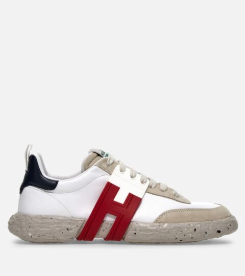 Herren Hogan Flat Sneaker | Sneakers Hogan-3R Weiss/ Rot/ Beige