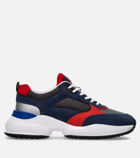 Herren Hogan Chunky Sneakers | Hogan Interaction Blau/ Rot/ Grau