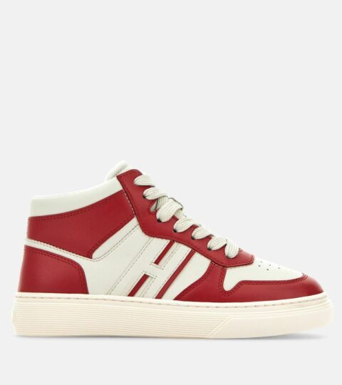 Junior Hogan Junior | Sneakers Hogan H365 High Top Weiss/ Rot