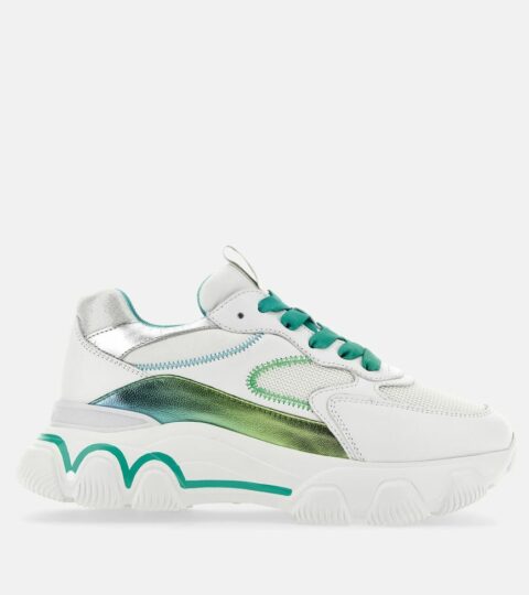 Damen Hogan Chunky Sneakers | Hogan Hyperactive Weiss/ Grun/ Blau