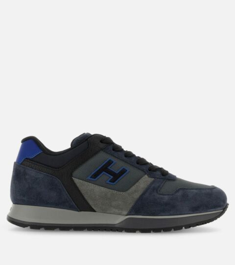 Herren Hogan Sporty Sneaker | Sneakers Hogan H321 Grau/ Blau/ Schwarz