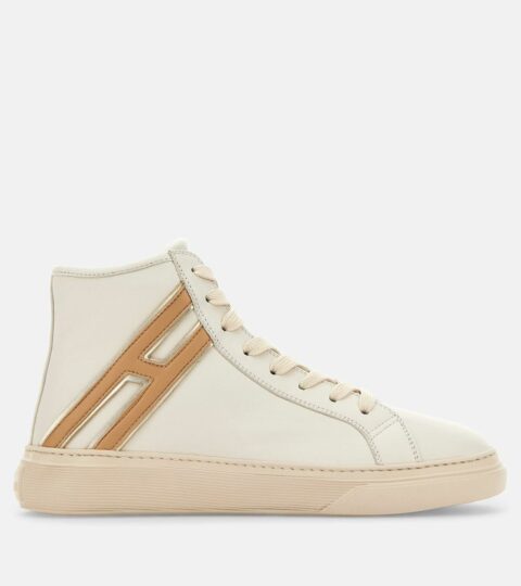 Damen Hogan Flat Sneaker | Sneakers H365 High Top Elfenbein/ Braun