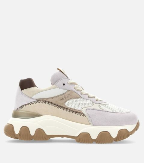 Damen Hogan Chunky Sneakers | Hogan Hyperactive Weiss/ Beige/ Lila