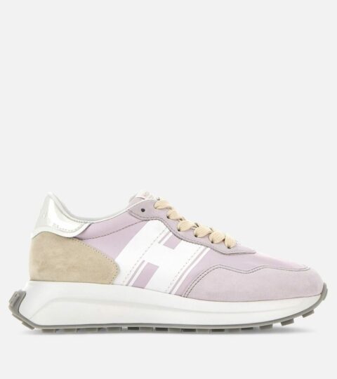 Damen Hogan Sporty Sneakers | Sneakers Hogan H641 Rosa/ Weiss/ Beige