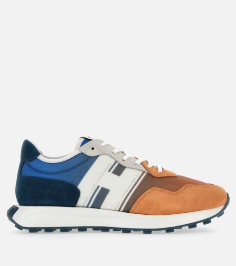 Herren Hogan Sporty Sneaker | Sneakers Hogan H601 Blau/ Orange/ Weiss