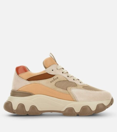 Damen Hogan Chunky Sneakers | Sneakers Hogan Hyperactive Beige/ Braun/ Orange