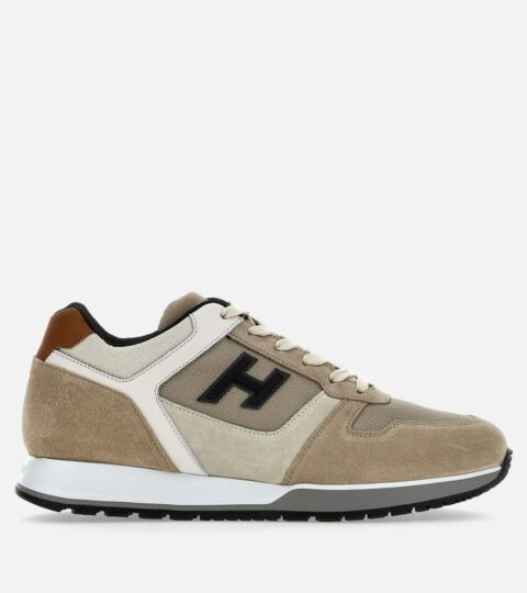 Herren Hogan Sporty Sneaker | Sneakers Hogan H321 Beige/ Schwarz/ Elfenbein