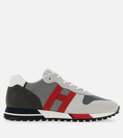 Herren Hogan Sporty Sneaker | Sneakers Hogan H383 Grau/ Rot