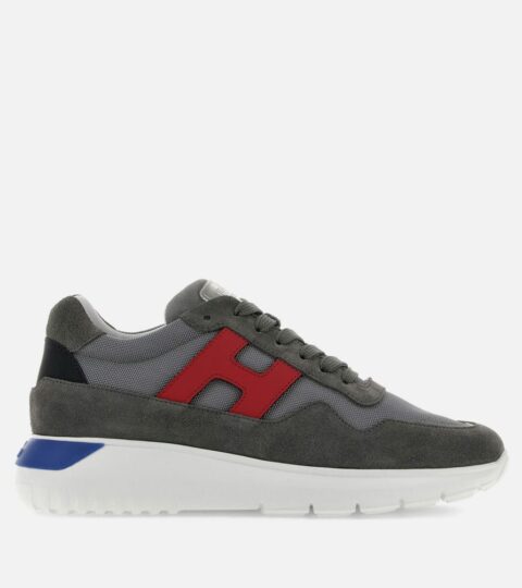 Herren Hogan Chunky Sneakers | Hogan Interactive³ Grau/ Rot/ Grun