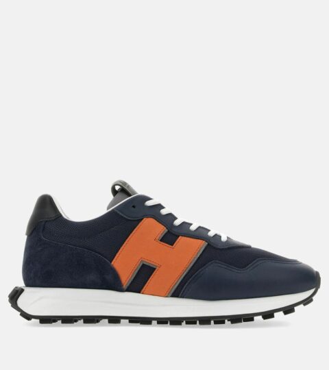 Herren Hogan Sporty Sneaker | Sneakers Hogan H601 Orange/ Blau/ Weiss