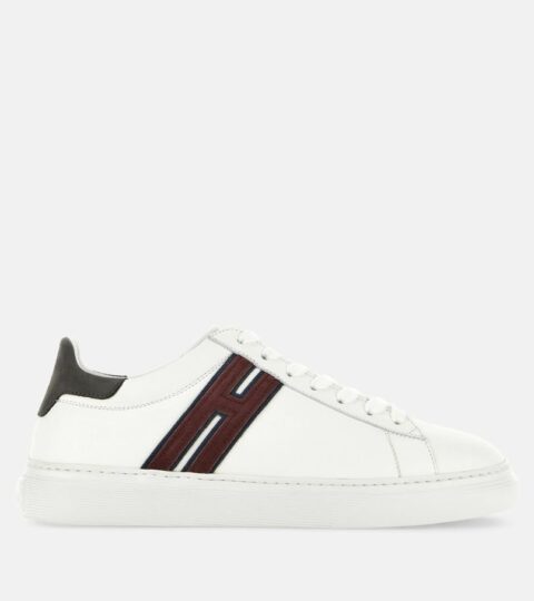 Herren Hogan Flat Sneaker | Sneakers Hogan H365 Weiss/ Bordeaux