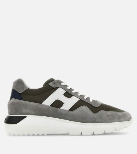 Herren Hogan Chunky Sneakers | Hogan Interactive³ Grau/ Grun/ Weiss