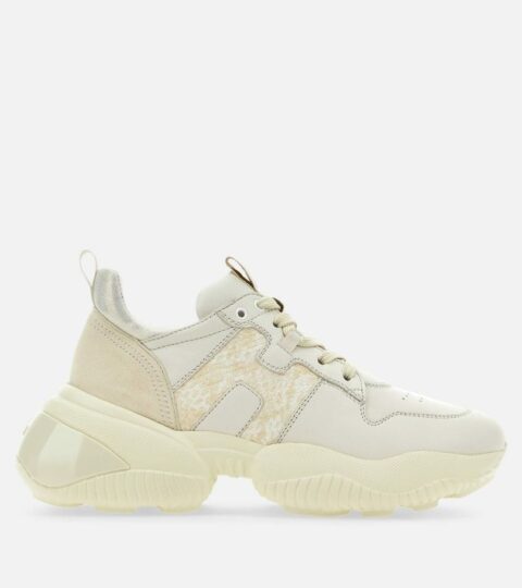 Damen Hogan Chunky Sneakers | Hogan Interaction Beige/ Weiss/ Silber